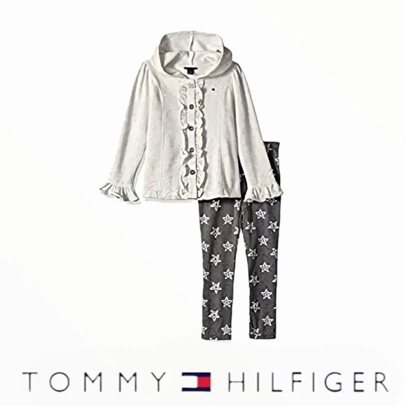 TOMMY HILFIGER Kids | Gray | STARS JACKET and LEGGINGS SET - Picture 1 of 9
